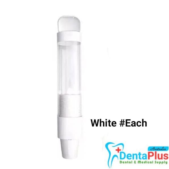 Plastic Water Cups Dispenser White #Each